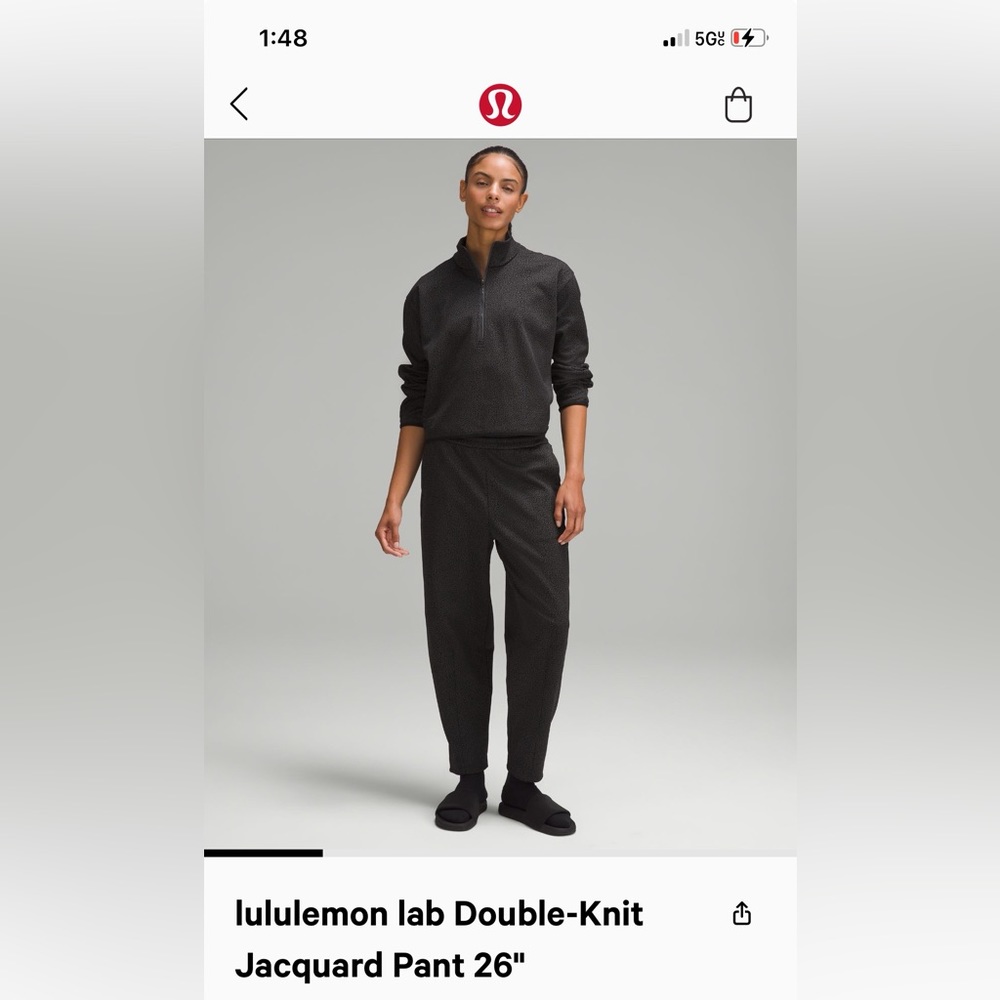 NWT - Lululemon Lab Double-Knit Jacquard Pant 26”